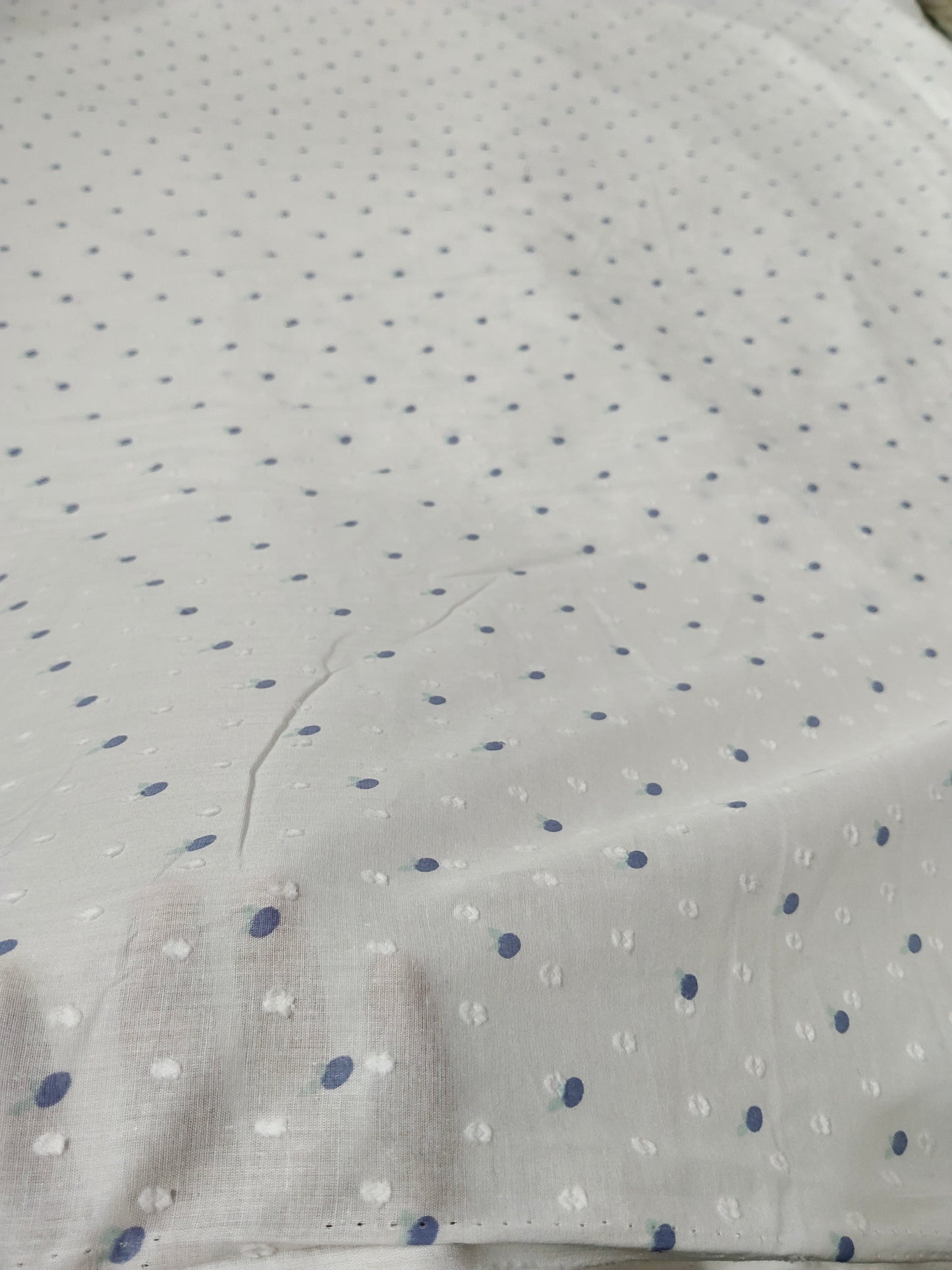 Buy Cotton Voile Dobby Swiss Dot Micro Motif Print Fabric