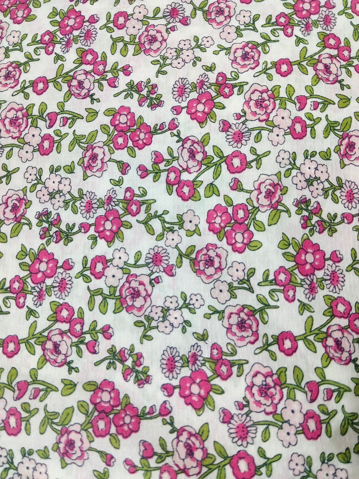 Buy Cotton Cambric Dobby Pink Floral Print Fabric