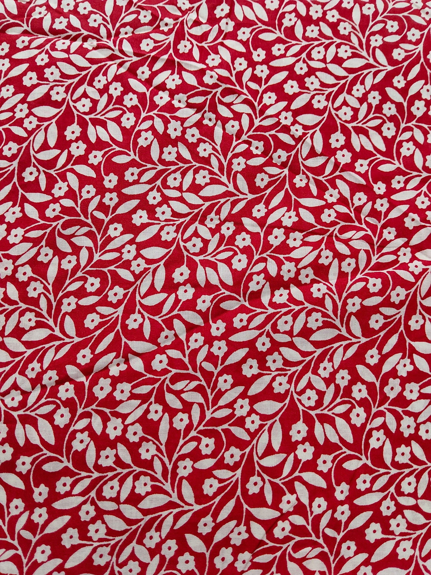 Buy Cotton Cambric Floral Silhouette Print