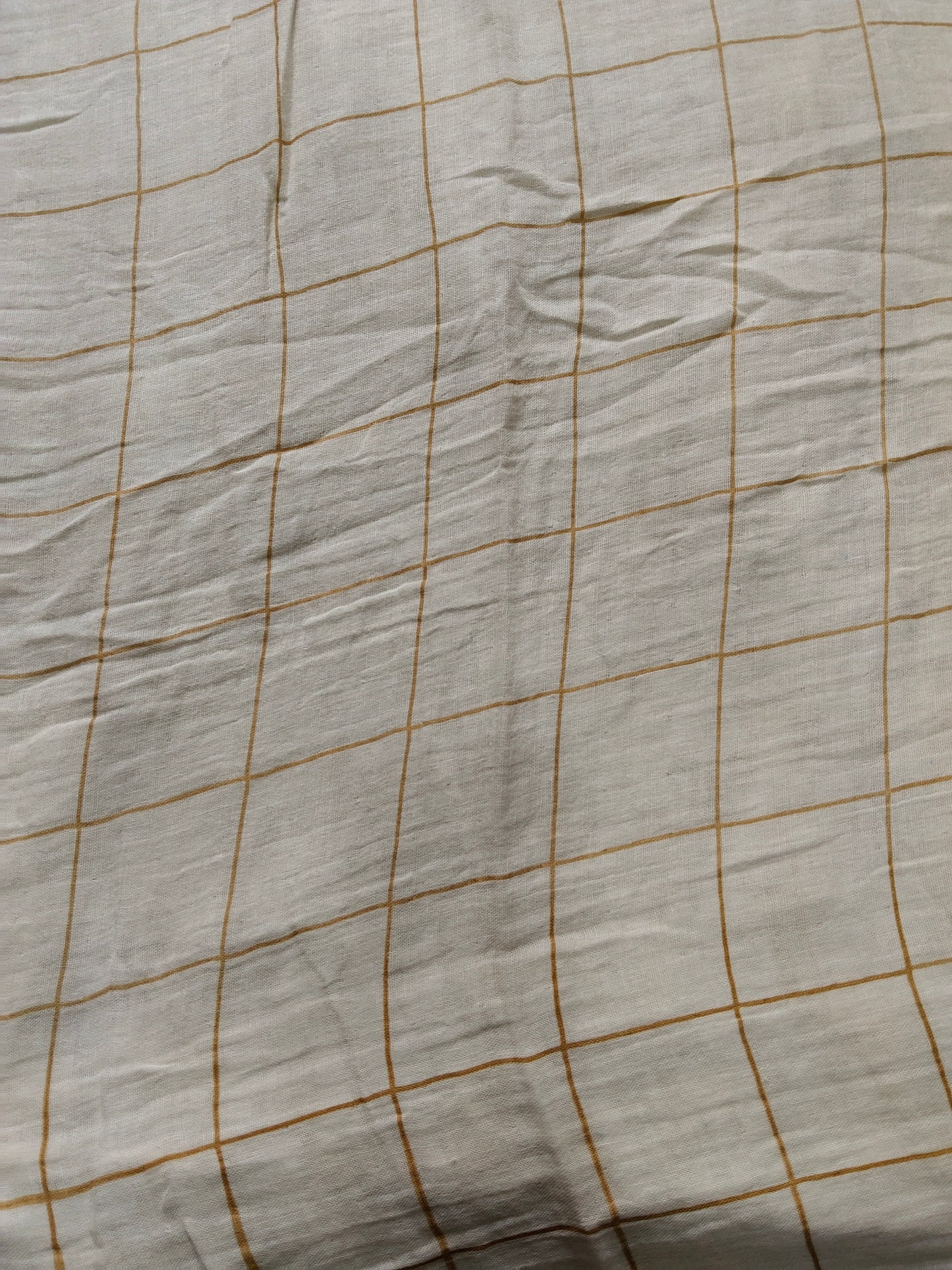 Buy Cotton Muslin Double Cloth Windowpane Check Grid Pattern Print Fabric