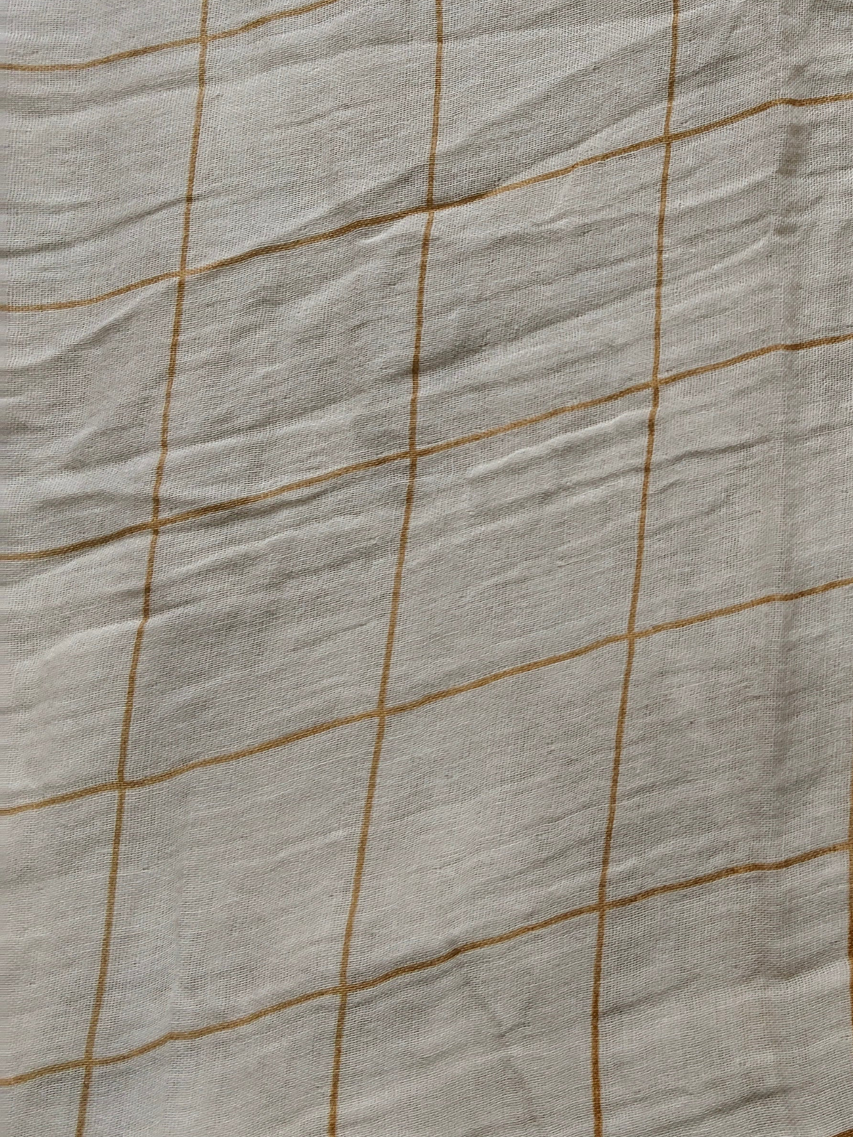 Buy Cotton Muslin Double Cloth Windowpane Check Grid Pattern Print Fabric
