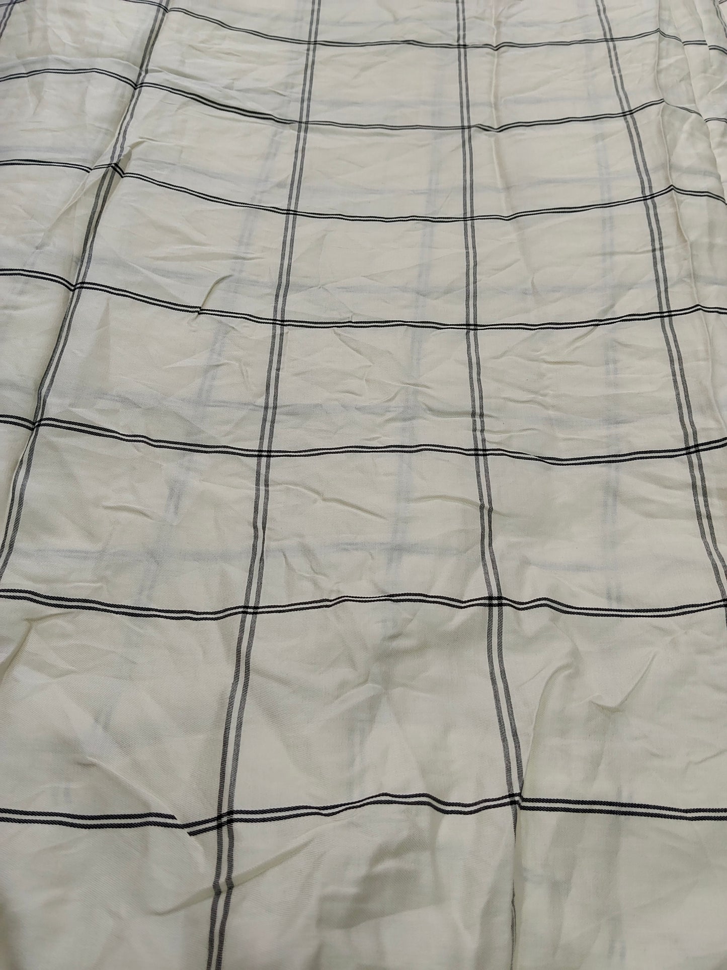 Buy Viscose Twill Windowpane Check Grid Print Fabric