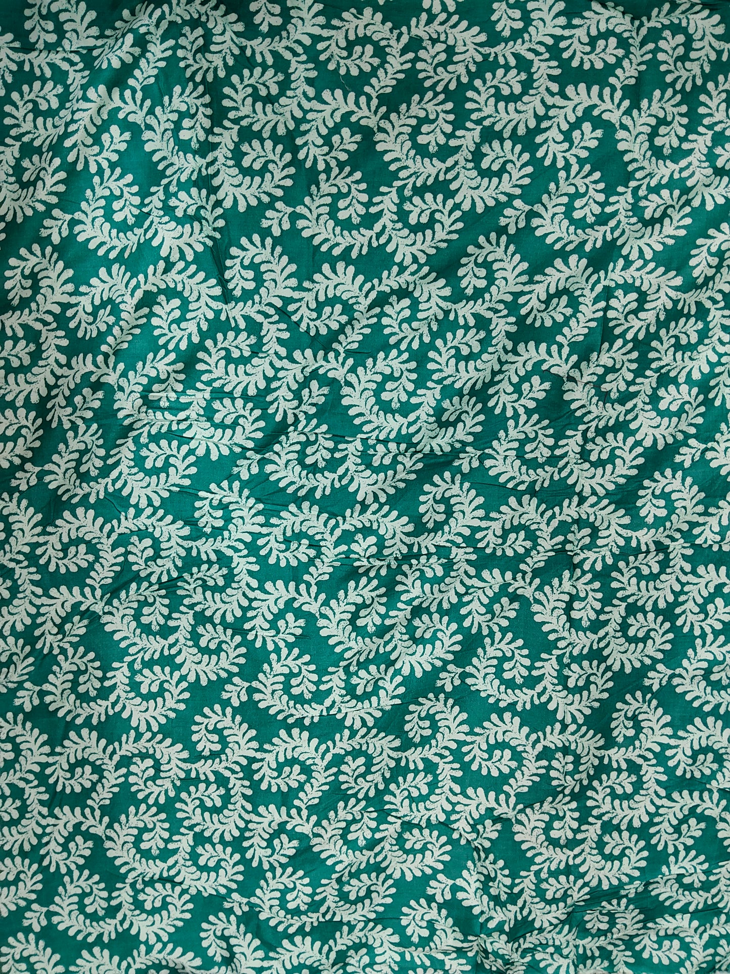 Buy Rayon Teal Green Floral Print Fabric