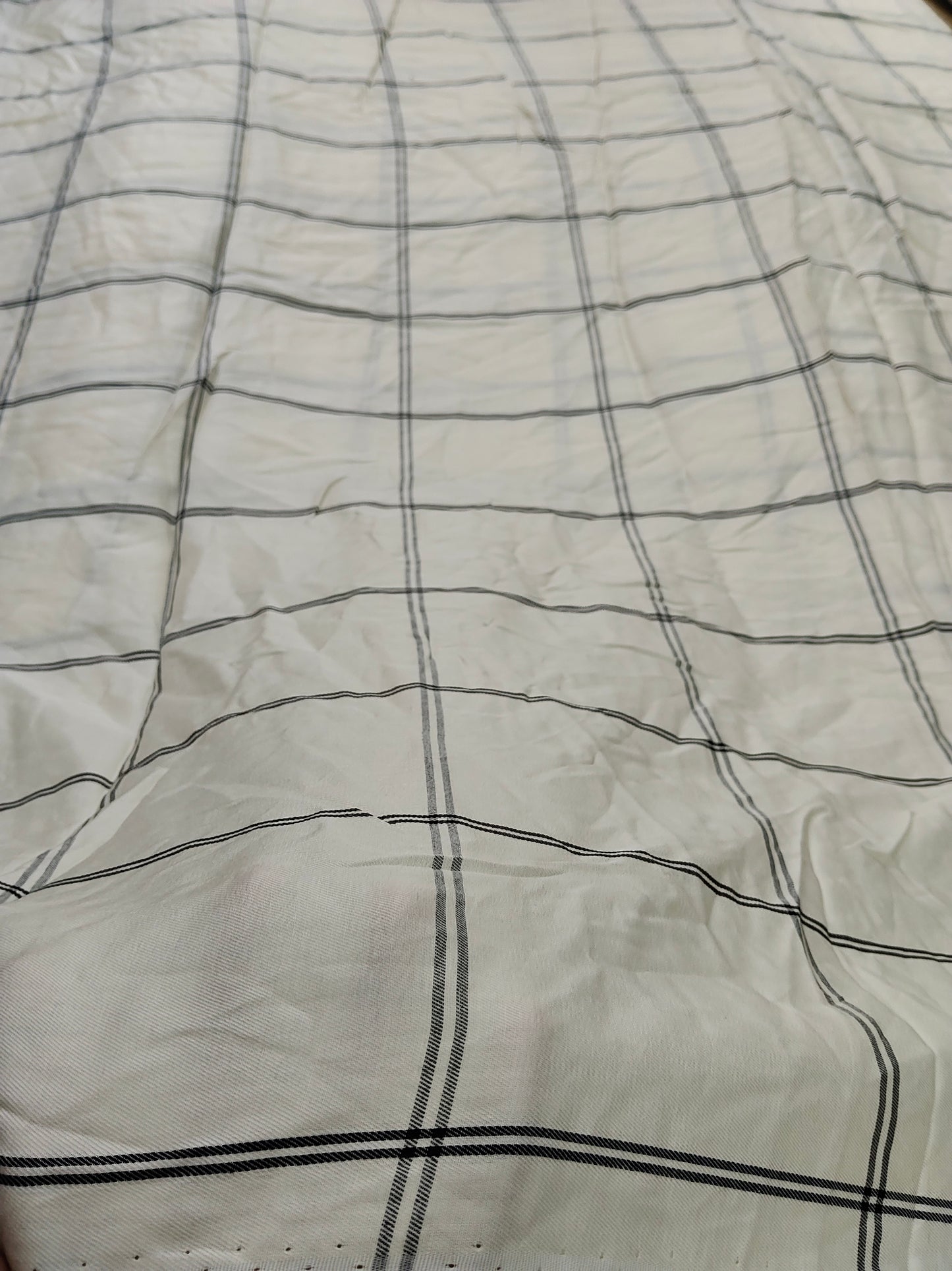 Buy Viscose Twill Windowpane Check Grid Print Fabric