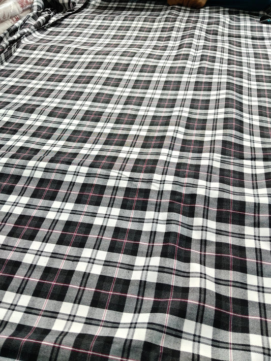 Buy Cotton Plaid Pattern Mayur Shirting Twill Check Fabric