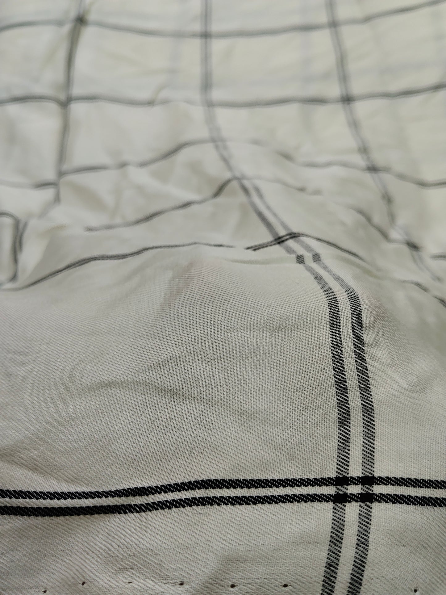 Buy Viscose Twill Windowpane Check Grid Print Fabric