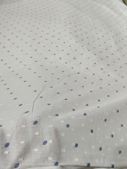Buy Cotton Voile Dobby Swiss Dot Micro Motif Print Fabric