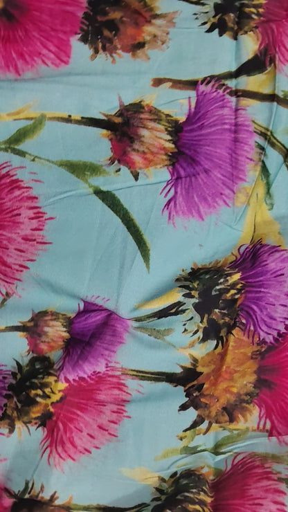 Buy Poplin Lycra Print Fabric
