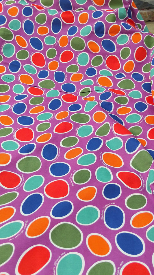 Buy Cotton Sheeting Abstract Multicolour Polka Dot Gudrun Sjoden Design Print Fabric