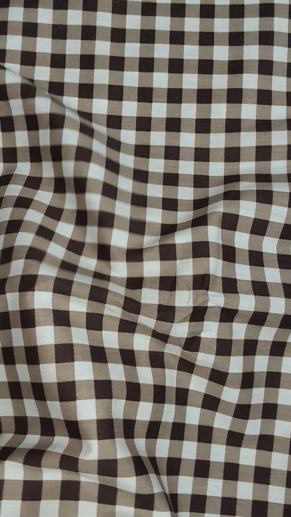 Buy Cotton Poplin Check Print Fabric
