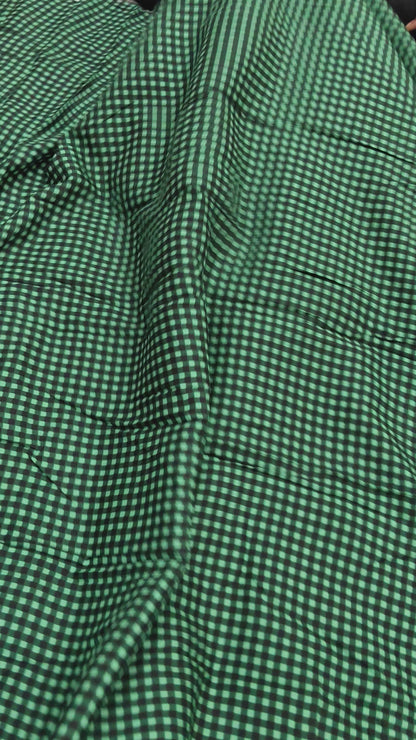 Buy Rayon Green Check Print