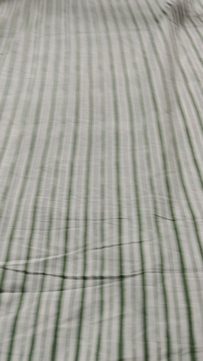 Buy Cotton Cambric Green Stripe Print Fabric