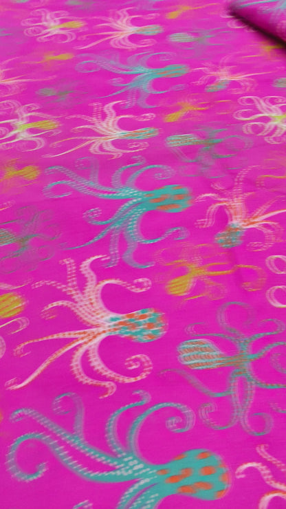 Buy Cotton Cambric Octopus Print Fabric