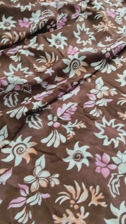Buy Cotton Poplin Floral Batik Print Fabric