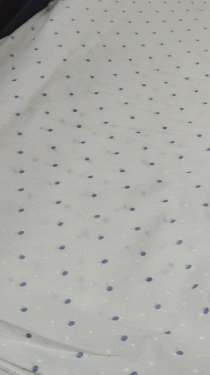Buy Cotton Voile Dobby Swiss Dot Micro Motif Print Fabric