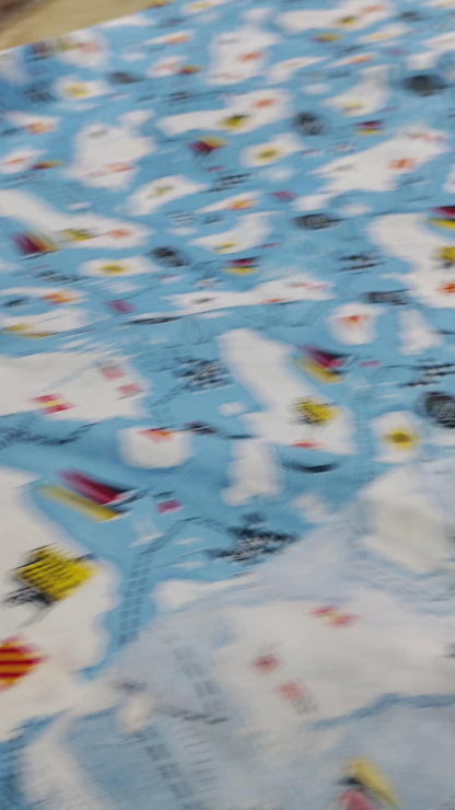 Buy Cotton Poplin (2mtr Piece )Pirates Print Fabric