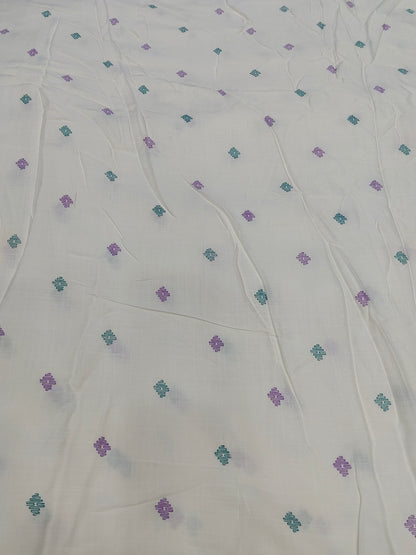 Buy Rayon Daman Border Floral Design Print Fabric