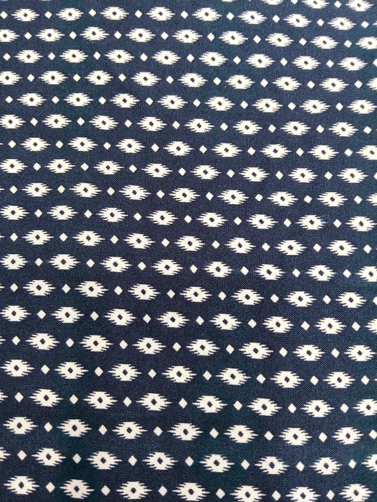 Buy Rayon Indigo Blue Ikkat Print Fabric