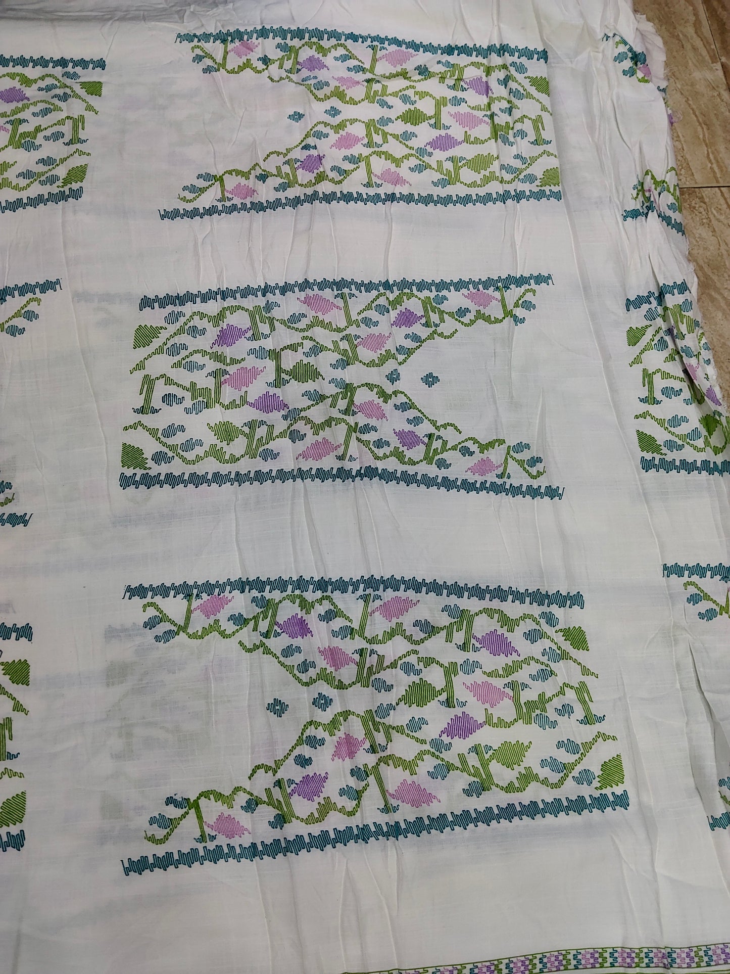 Buy Rayon Traditional Bodo Dokhona Print Fabric