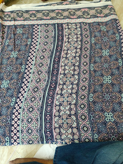 Buy Georgette Ajrakh Print Fabric