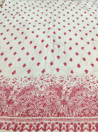 Buy Rayon Butti Border Print Fabric