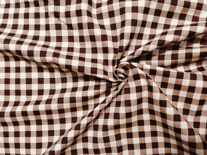Buy Cotton Poplin Check Print Fabric