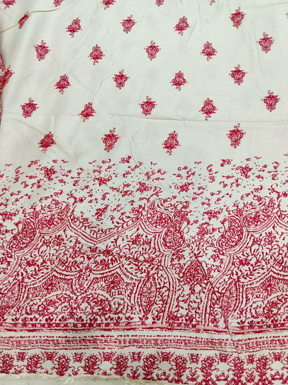 Buy Rayon Butti Border Print Fabric