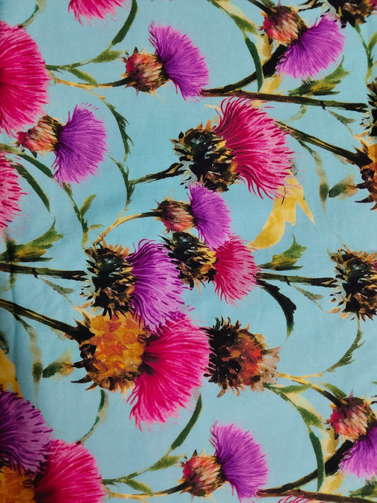 Buy Poplin Lycra Print Fabric