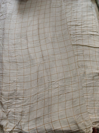 Buy Cotton Muslin Double Cloth Windowpane Check Grid Pattern Print Fabric