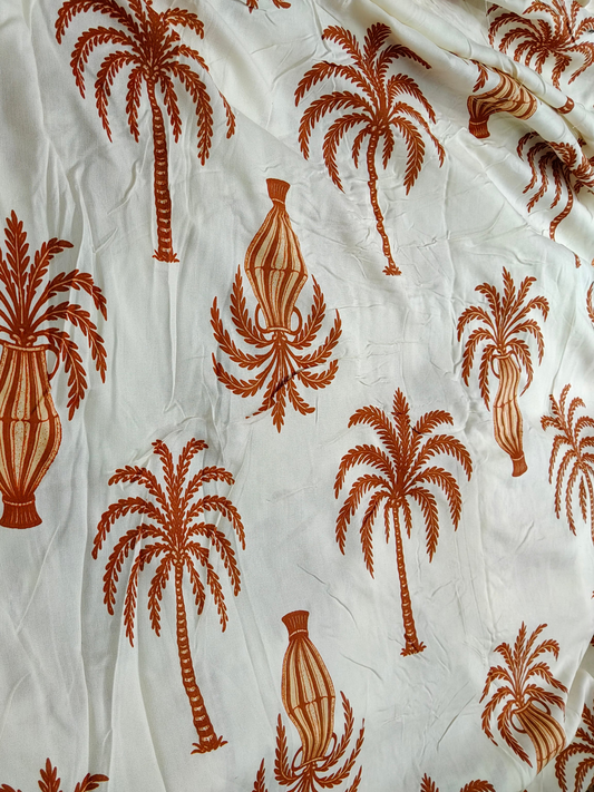 Buy Rayon Kalash Tree Print Fabric