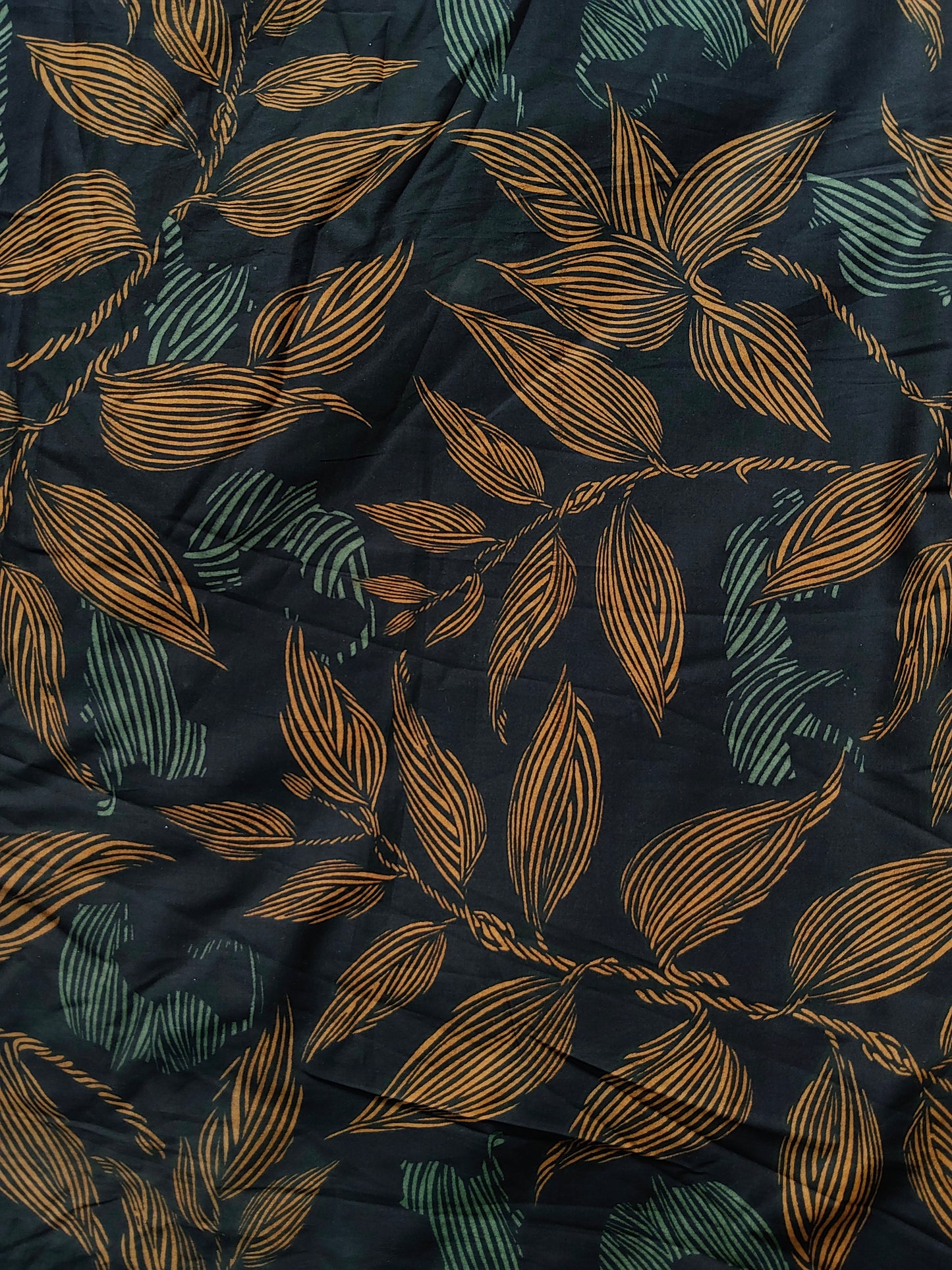 Buy Cotton Poplin Leaf Print Fabric