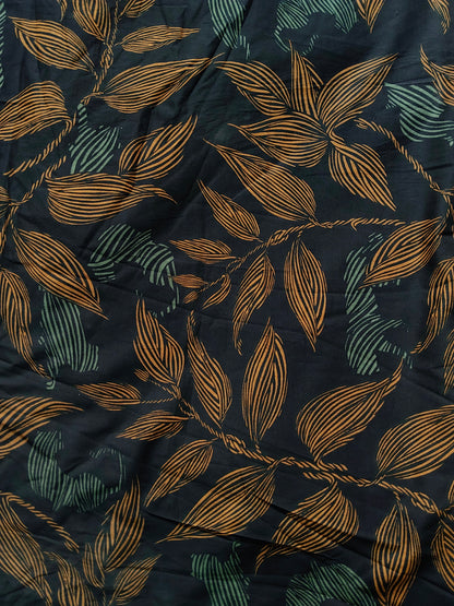 Buy Cotton Poplin Leaf Print Fabric