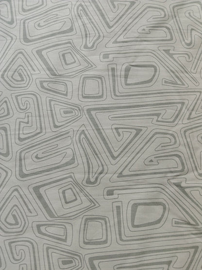 Buy Cotton Poplin Abstract Geometric Maze Print Fabric