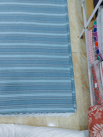 Buy Cotton Poplin Multicolour Stripe Fabric