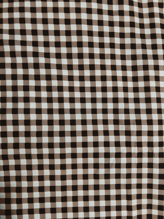 Buy Cotton Poplin Check Print Fabric