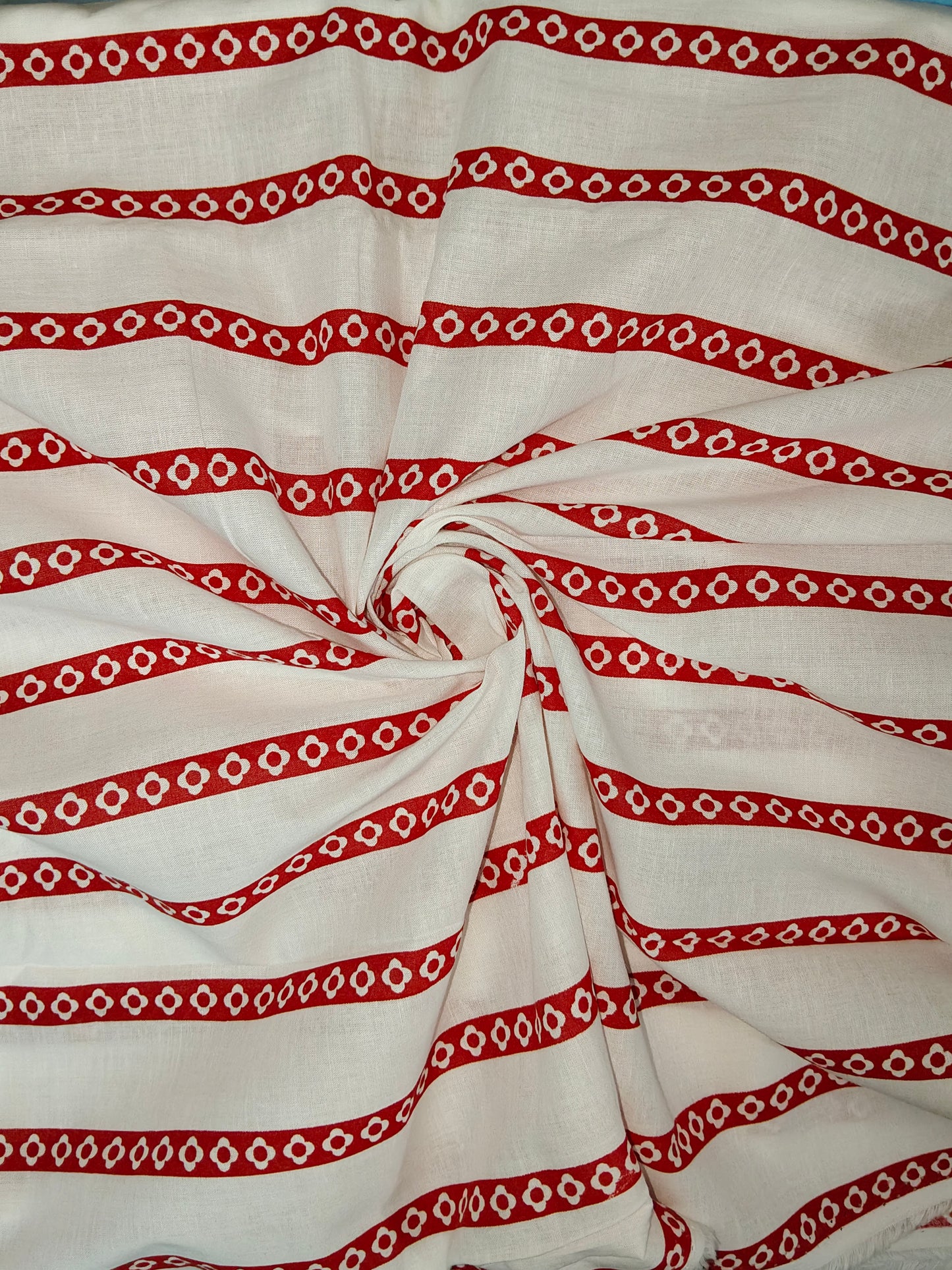 Buy Cotton Cambric Stripe Print Fabric