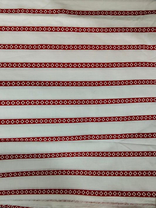 Buy Cotton Cambric Stripe Print Fabric