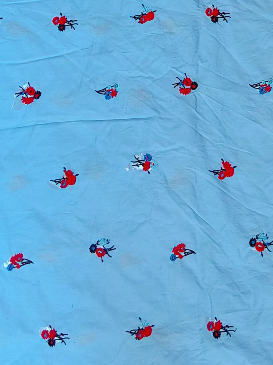 Buy Cotton Poplin Embroidery Fabric