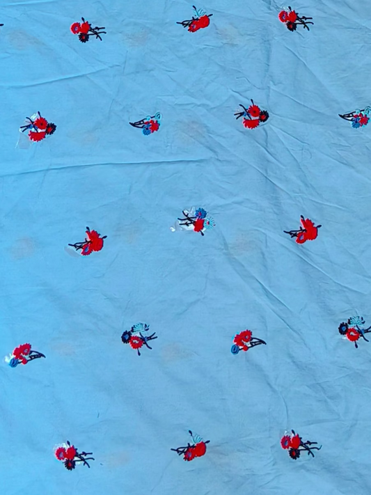 Buy Cotton Poplin Embroidery Fabric