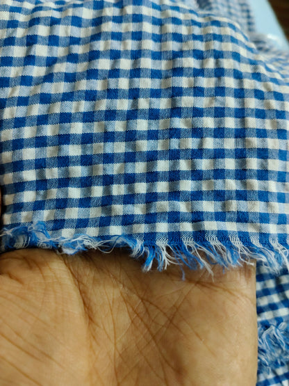 Buy Gingham Seersucker Check Fabric