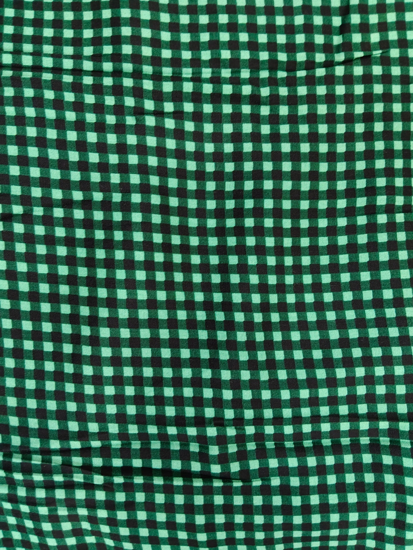 Buy Rayon Green Check Print