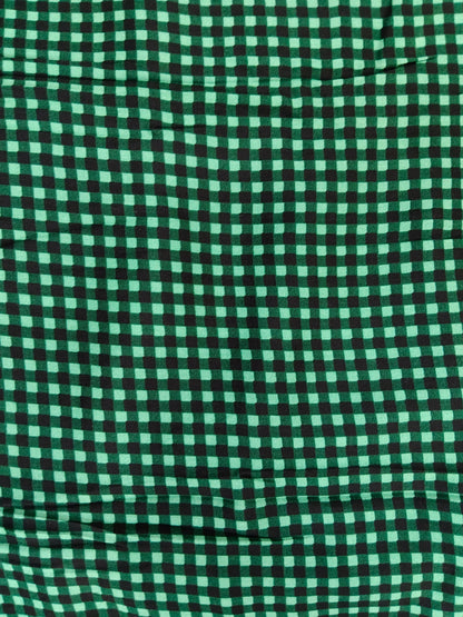Buy Rayon Green Check Print