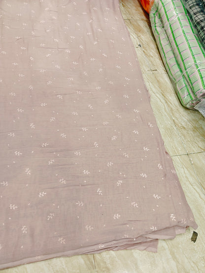 Buy Cotton Muslin Double Cloth Buti Leaf Print Fabric