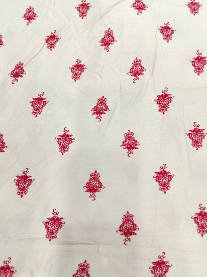 Buy Rayon Butti Border Print Fabric
