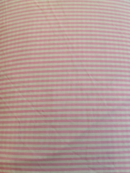 Buy Cotton Yarn Dyed Poplin Pink Stripe Fabric