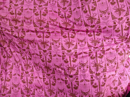 Buy Cotton Poplin Pink Izzy Palm Print Fabric