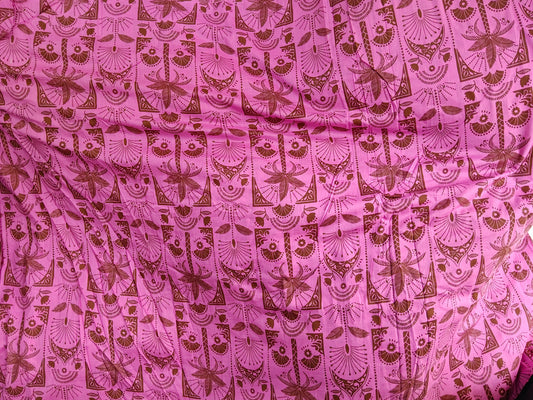 Buy Cotton Poplin Pink Izzy Palm Print Fabric