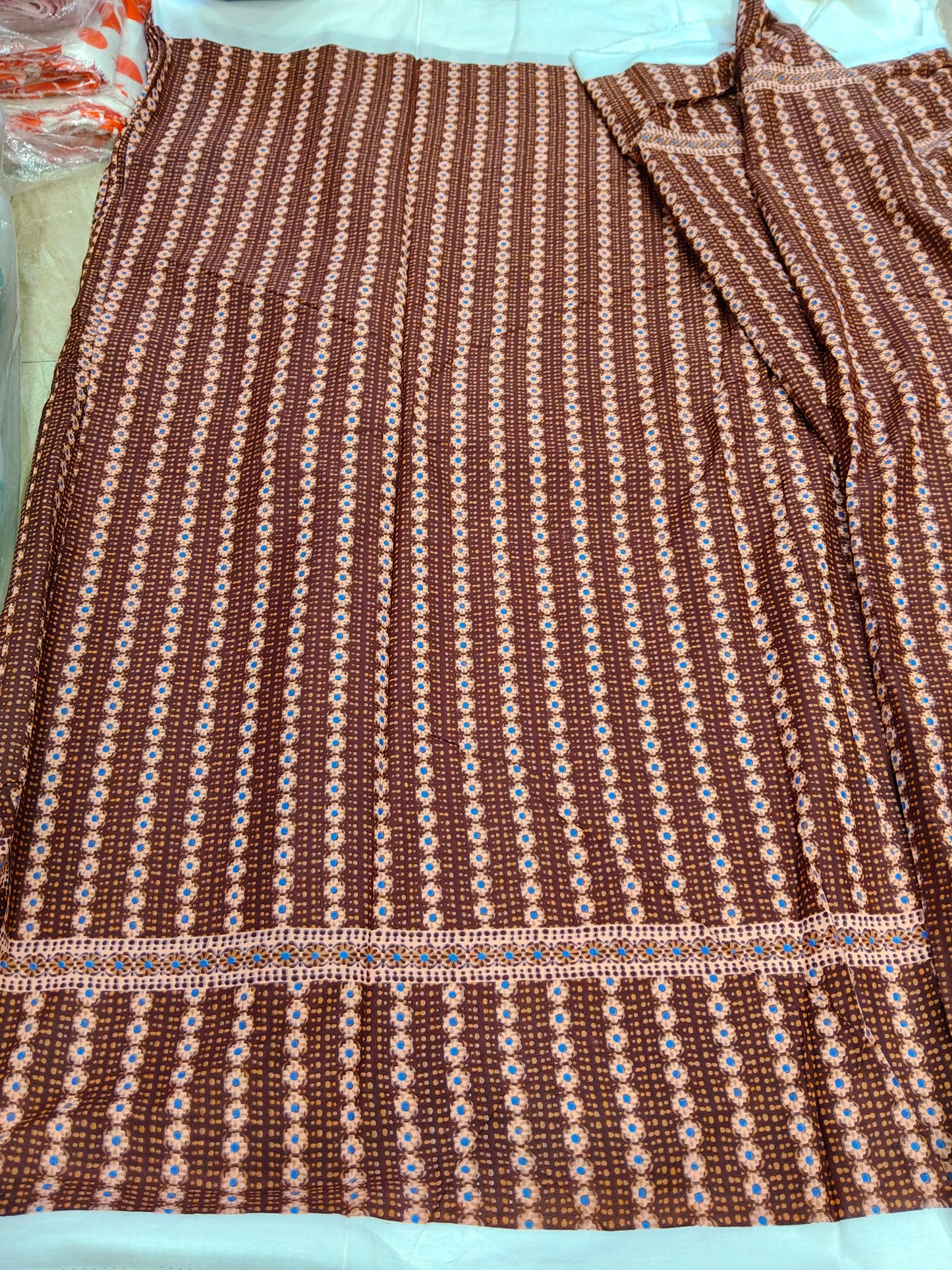 Buy Cotton Poplin Ajrakh Style Print Fabric