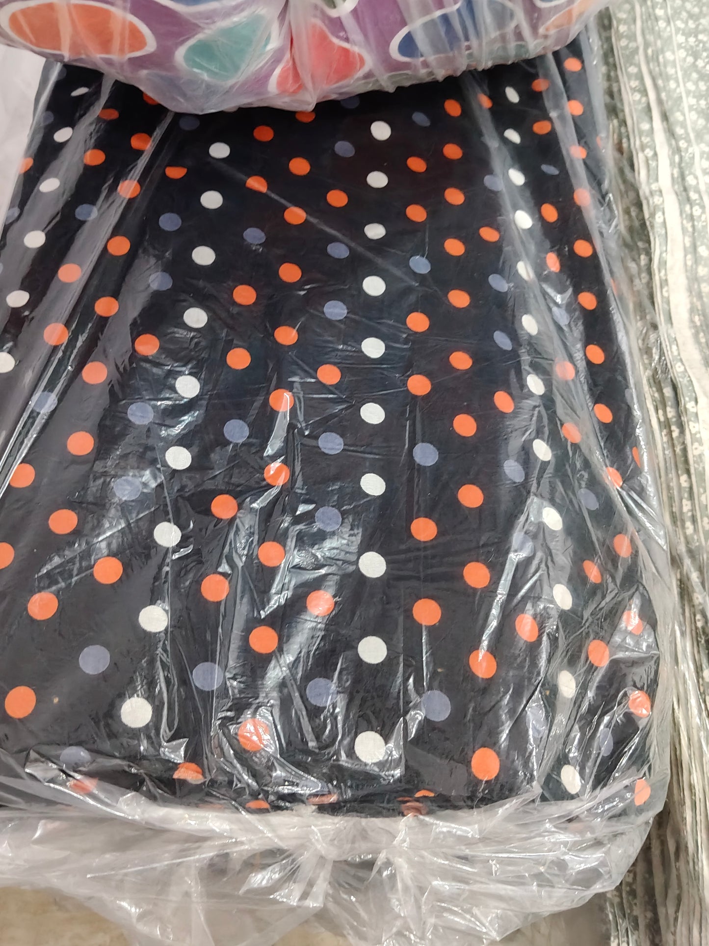 Buy Cotton Sheeting Multicolour Polkadot Print Fabric