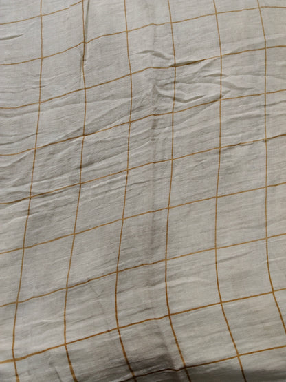 Buy Cotton Muslin Double Cloth Windowpane Check Grid Pattern Print Fabric